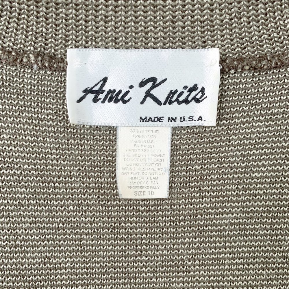 Vintage 80s M Argyle Plaid Print Sweater Brown - Picture 9 of 10